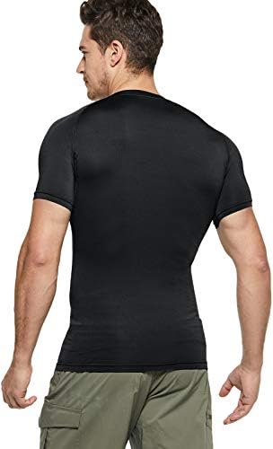 TSLA טקטי טקטי קריר יבש יבש חולצות דחיסה, חולצת אימון אתלטית, חולצות טריקו של שכבת בסיס חיצונית פעילה