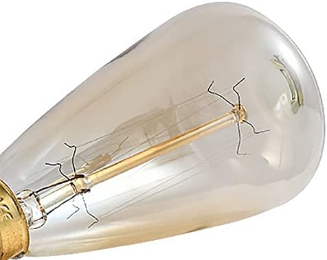 נורת טונגסטן 15 רח '48 40 וולט אור בסגנון וינטג' בצורת דמעה מנורה דקורטיבית זכוכית ענבר אדיסון נימה ליבון מנורת קיר תליון מנורת נברשות