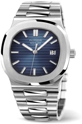 שעון אוטומטי לגברים שעוני יד לגברים שעון אנלוגי עמיד למים עם שלד נירוסטה יוקרה קלאסי אלגנטי 000139