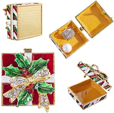 בית חג המולד של יו פנג פגון פלטוני תכשיט תכשיטים צירים אבן רינה אספנית תכשיטים צבועים אמייל אמייל קופסאות טבעות טבעת קופסאות