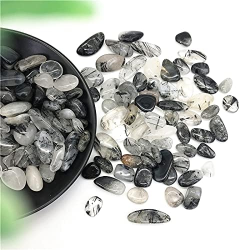 Seewoode AG216 50G 12-15 ממ שיער שחור טבעי קוורץ קוורץ גביש גביש גביש ריפוי רייקי חצץ אבני חצץ אבנים טבעיות ומתנות מינרלים