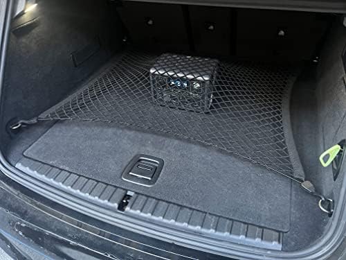 סגנון רצפה סגנון רכב אלסטי מטען מטען רשת עבור BMW IX XDRIVE50 2022-2023 - מארגן תא מטען פרימיום ואחסון - רשת מזוודות לרכב שטח - מארגן
