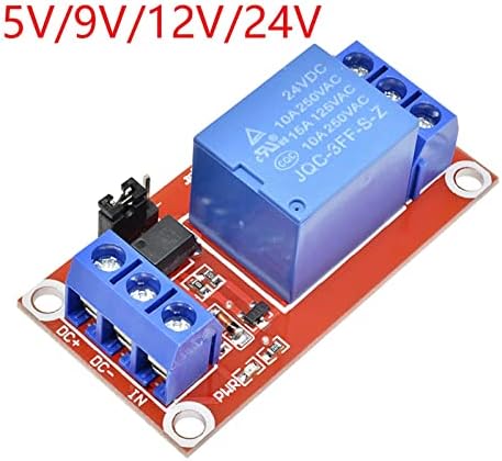 קניד 1 ערוץ 5V 9V 12V 24V מגן לוח מודול ממסר עם Optocoupler 12V מודול ממסר תומך בהדק ברמה גבוהה ונמוכה 1 pcs