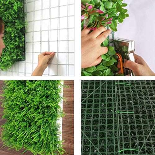 גדר מלאכותית ynfngxu קיר צמח מקשט באופן מציאותי צמחי גפן קיסוסית לקישוט פנים וחוץ
