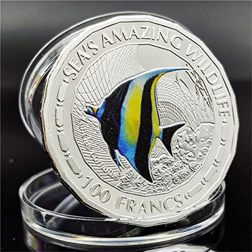 מטבע בעלי חיים קונגו מזל טרופי מזל דגים אוקיינוס ​​מתנת אוקיינוס ​​מטבע זיכרון מדליית זיכרון מטבע מטבע מלאכה אספנות אספנות
