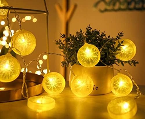 אורות מיתר לימון, Merdeco 10ft 20 LED Plug פנימה אורות מיתרים לימון אורות פיות לבנים חמים למסיבת יום הולדת קישוט בית חתונה