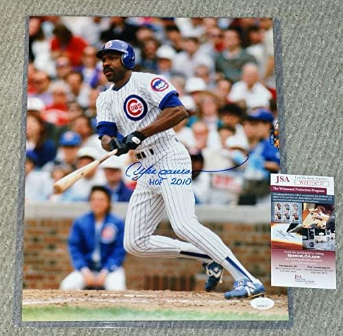אנדרה דוסון HOF 2010 חתמו על קאבס 11x14 צילום + JSA עד COA WIT778727 - תמונות MLB עם חתימה