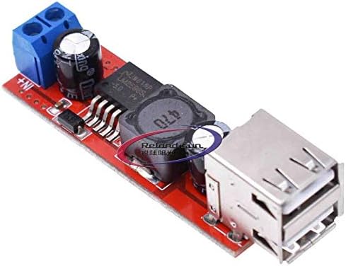 Reland Sun 5pcs כפול USB מודול כוח מוטב-מטה LM-2596 מודול ממיר כפול USB כפול-מטה DC 6V-40V עד 5V 3A מטען כפול USB DC-DC 9V/12V/24V/36V