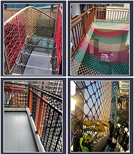 AWSAD ילדים בטיחות נטו מרפסת גן הגנת מדרגות נטו גן ילדים חיצוני מטפסים נטו טרמפולינה מארז בטיחות רשת הניתנת להתאמה אישית צבע: רשת 8 סמ,
