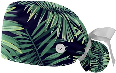 דפוס חתולים גרפיים 2 מחשב כובעי בופנט מתכווננים עם כפתורים וכיסויי עניבת ראש סרט זיעה