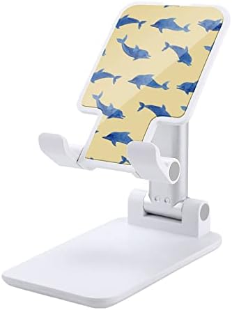 דפוס דולפינים דפוס טלפון סלולרי מתקפל מתקפל מחזיק טלפון סלולרי מעגן שולחן עבודה תואם לטאבלטים של מתגי אייפון