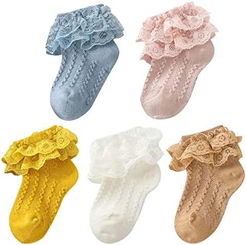 דוריו גרבי תינוקות סופר רכות סופר גרבי גרבי תחרה גרביים לתינוקות בנות תינוקות חמודות פרוע גרביים
