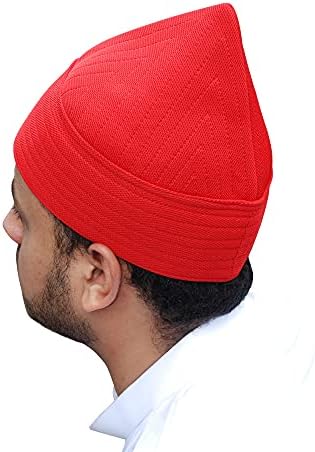 אדום חצי קשיח רך בעבודת יד גבוה מחודד נקשבנדי טריקה סופי מוסלמי נקשיבנדי טאג ' מרופד טאק קופי כובע