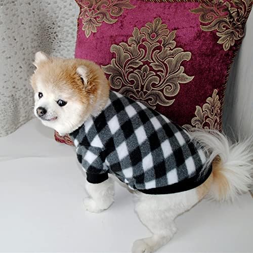 2 יח 'סוודר כלבים חמים, בגדי כלבים צופים רכים חולצת כלבים תלבושות חורפיות סווטשירט לחיות מחמד קטנות כלבים חתולים