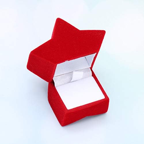 4 יחידות אדום יצירתי פנטגרם צורת תכשיטי מקרה שרשרת עגיל טבעת מיכל חג המולד אריזה תיבת תכשיטי תיבת בעל צד טובה
