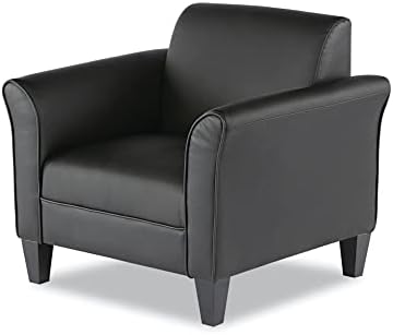 אלרה אלרל23 ל10 ב אלרה קבלה טרקלין סדרת מועדון כיסא, שחור / שחור עור