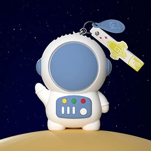 מאוורר אסטרונאוט קריקטורה שרוך נייד מיני חמוד מיני USB נטען כף יד נטול עלים קטן מאוורר מיני אישי מאוורר אישי