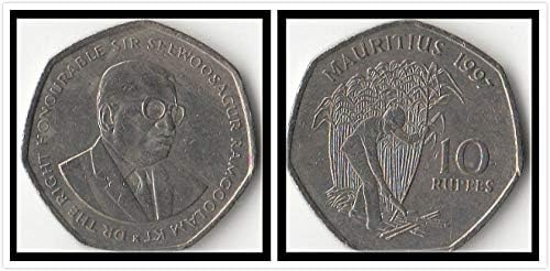 אפריקה מאוריטה אפריקה מאוריציוס 10 רופי שנת מטבעות אוסף מטבעות זרים אקראיים אוסף מטבעות מטבעות 10 רופי שנת מטבע אוסף מתנות מטבע חוץ אקראי