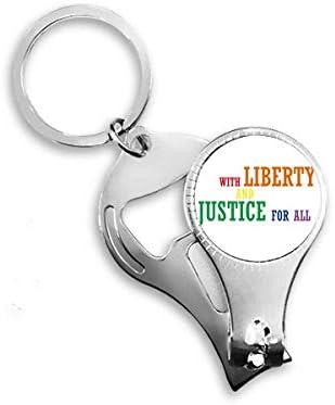 דגל הקשת הלהטבי Liberty and Justice Nail Nipper Ring Tirp