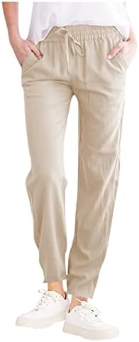 מכנסיים לחבר HDZWW מכנסיים לנשים טרקלין ספורט קיצים מכנסיים גבוהים משקל קלים סולידי פלקס מחודד מכנסי מכנסי נשים