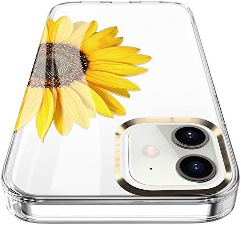 BAISRKE תואם למארז iPhone 12, מארז Pro של iPhone 12 עם פרחים, לנשים גבישות, דפוס פרחוני אטום הלם כיסוי גב קשה למארז טלפון 6.1 אינץ '2020