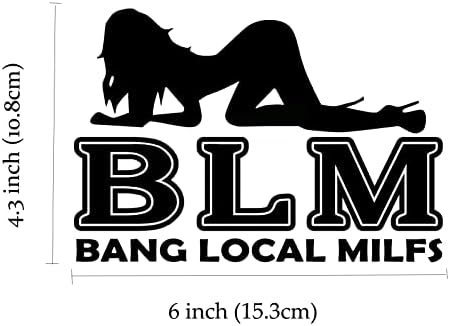3 יחידים מצחיקים BLM BANG מקומיים MILFS MILLS מדבקות מדבקות מכוניות, 6 אינץ 'ויניל אטום למים חתך, דבקות מדבקות MIF מקומיות לחלונות, משאיות,