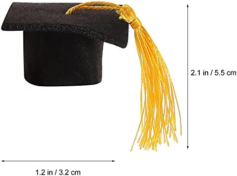 טוינדונה מיני סיום סיום סיום סיום בקבוק DIY טופרים כובע דוקטורט עם גדילים מזל טוב בקבוק גמרים כובעים כובעים של 2021 ציוד מסיבות לתיכון