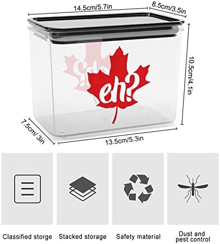 קנדה אה עלה אדר אחסון קופסא פלסטיק מזון ארגונית מיכל מיכלי עם מכסה למטבח