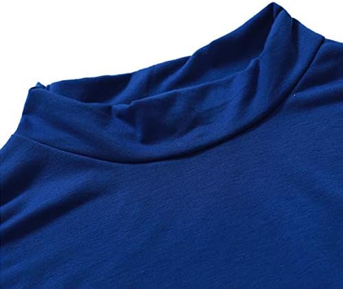 DSODAN 2022 חולצות טריקו חדשות של גברים שרוול ארוך כושר דק כושר טי טיי בסיסי צוואר מדליק צבע אחיד בצוואר צוואר צוואר צוואר צווארון קז'ן