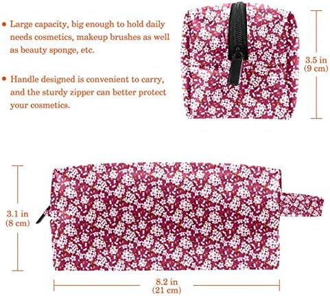 פרחי דובדבן דפוס סאקורה תיק איפור נסיעות תיק קוסמטי מסוגנן לנשים מארגן תיקי מטלות תלייה