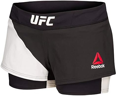 Reebok UFC Crossfit לנשים אוקטגון שחור מהירות Speedwick מכנסיים קצרים