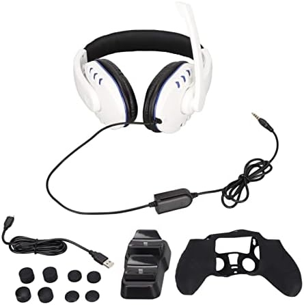 אביזרי קונסולת משחקים, עיצוב ארגונומי 12 באביזרי בקר 1 אוזניות משחקי כבל חשמל תחנת טעינה כפולה עבור PS5