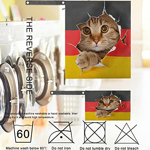 חתול שמש בגרמניה דגל 3 הדפס 2 יחידות תיק רטוב עם כיסי רוכסן רחיץ לשימוש חוזר תיק חיתולים מרווח לנסיעות,חוף ים,מעון יום,עגלה,חיתולים, בגדי