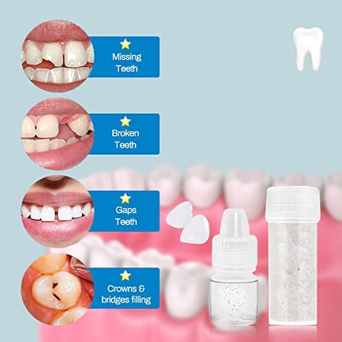 מזויף שן, שנן שיניים תיקון ערכת שן טיפול ערכת למילוי חסר, שיניים שבורות, כתרים וגשרים, להחזיר שלך יפה חיוך