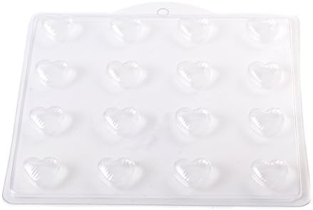 עולם התבניות 16 חלל סבון לב פסים/פצצת אמבטיה, 25 x 24 x 4.59999999999999996 סמ, PVC