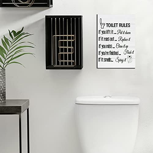 חוקי שירותים קיר עיצוב עיצוב עץ חוקים טואלט חותם שלט חדר אמבטיה מצחיק שלט חווה כפרי קיר קיר עיצוב אמבטיה שלטון אמבט