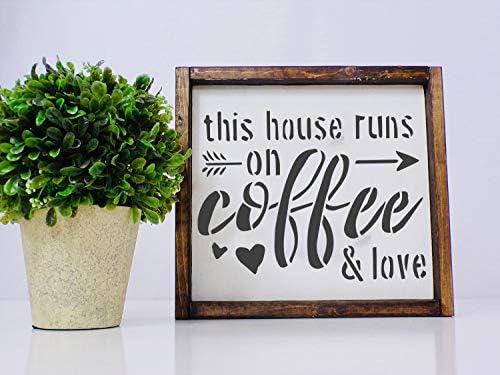 ויזוזי בית זה פועל על שטח שלטי קפה ושלטים אהבה - תפאורה ביתית כפרי בית משק תבנית מעוררת השראה לצביעת ריסוס רצפות עץ ריהוט נייר חלון חלון
