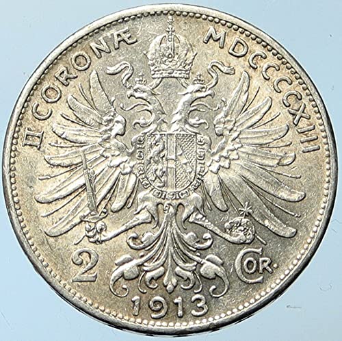 1913 בשנת 1913 אוסטריה המלך פרנץ ג'וזף א אקווילה עתיק O 2 קורונה טוב לא מוסמך