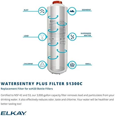 ELKAY LZSTL8WSLP משופרת תחנת מילוי בקבוק EZH2O, ורב -תכלית דו -רמתית ADA -Cooler, 39.50 x 19.00 x 36.75 אינץ
