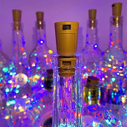 תפאורה ביתית 20 LED LED פקק פקק פקק פייס אורות אורות סוללה סוללה המופעלת לחתך לחתונה של המסיבה לחתונה קפה קפה קישוט צבעוני מיני מסיבת