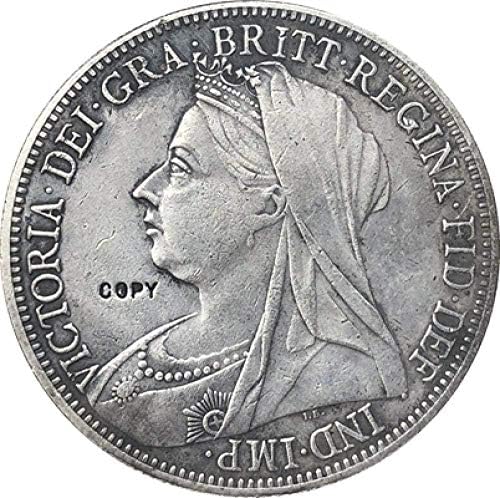 בריטניה 1896 1 כתר - ויקטוריה 3 דיוקן דיוקן מטבעות מטבעות מתנות קופיות