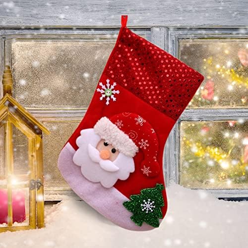 mmknlrm סוכריות לחג המולד גרבי מתנה קטנות קישוט שקית מתנה גרביים בוטיק תיק חג המולד גרביים ילדה אנימה