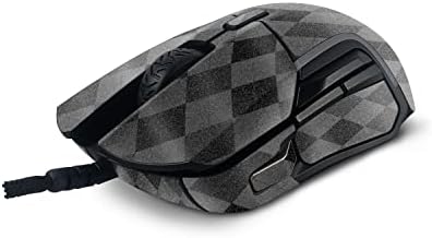 מייטיסקינס מבריק גליטר עור תואם עם פלדהסדרה יריבה 5 משחקי עכבר - שחור ארגייל / מגן, עמיד מבריק נצנצים גימור / קל ליישום ולשנות סגנונות