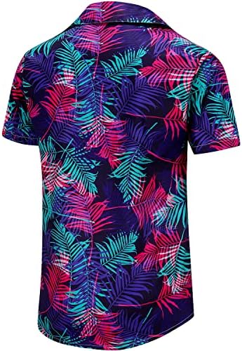 קיקו פאנקי הוואי חולצה לגברים פאלם חוף חולצות חופשה טרופית חולצות