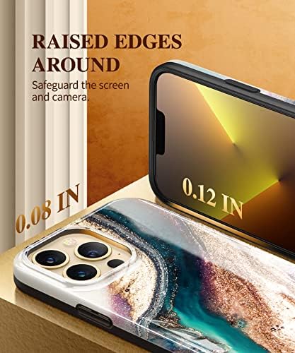 Gviewin לאייפון 13 Pro Max Case, Marble Soft TPU רך מארז מגן אטום הלם, כיסוי טלפון מסוגנן דק אולטרה דק, 6.7 2021