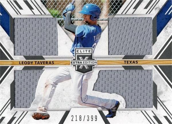 שחקן Leody Taveras Weld Jersey Patch כרטיס בייסבול 2019 Panini Elite Extra Rookie tslt le 218/399 - משחק MLB משומש