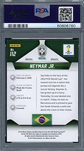 Neymar Jr 2014 Panini Prizm כרטיס גביע העולם 112 PSA 9