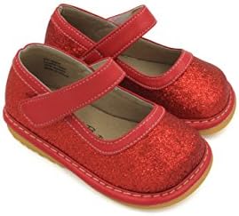 הבוטיק של מיי הקטנה מרי ג ' יין חורק נעליים לילדות פעוטות, נעלי הליכה אידיאליות עם חורק נשלף ורצועה מתכווננת - נעלי סוליה רכות לילדות