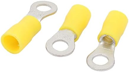 10 יחידות קרוואנים 5.5-5 מחבר מסוף מלחץ טבעת מבודד מראש צהוב לחוט 12-10 (10 יחידות קרוואנים 5.5-5 ג 'יאלו פרימפוסטטו קונטור קרימפאר קונטור