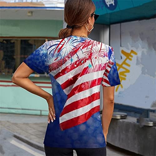 2023 דגל אמריקאי חולצה חולצות פטריוטיות חולצות נשים 4 ביולי חולצה ראגלן שרוול קצר כוכבי קיץ פסים טיז בסיסי עליון
